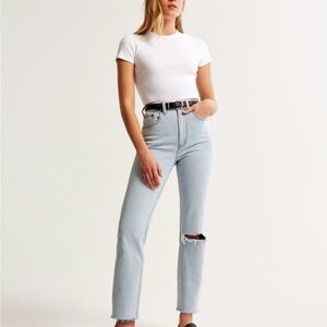 Abercrombie Ankle Straight Ultra High Rise Curve Love size 8